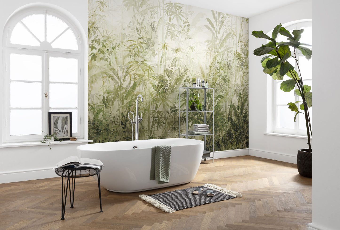 Wild Jungle Botanical Non-woven photo wallpaper