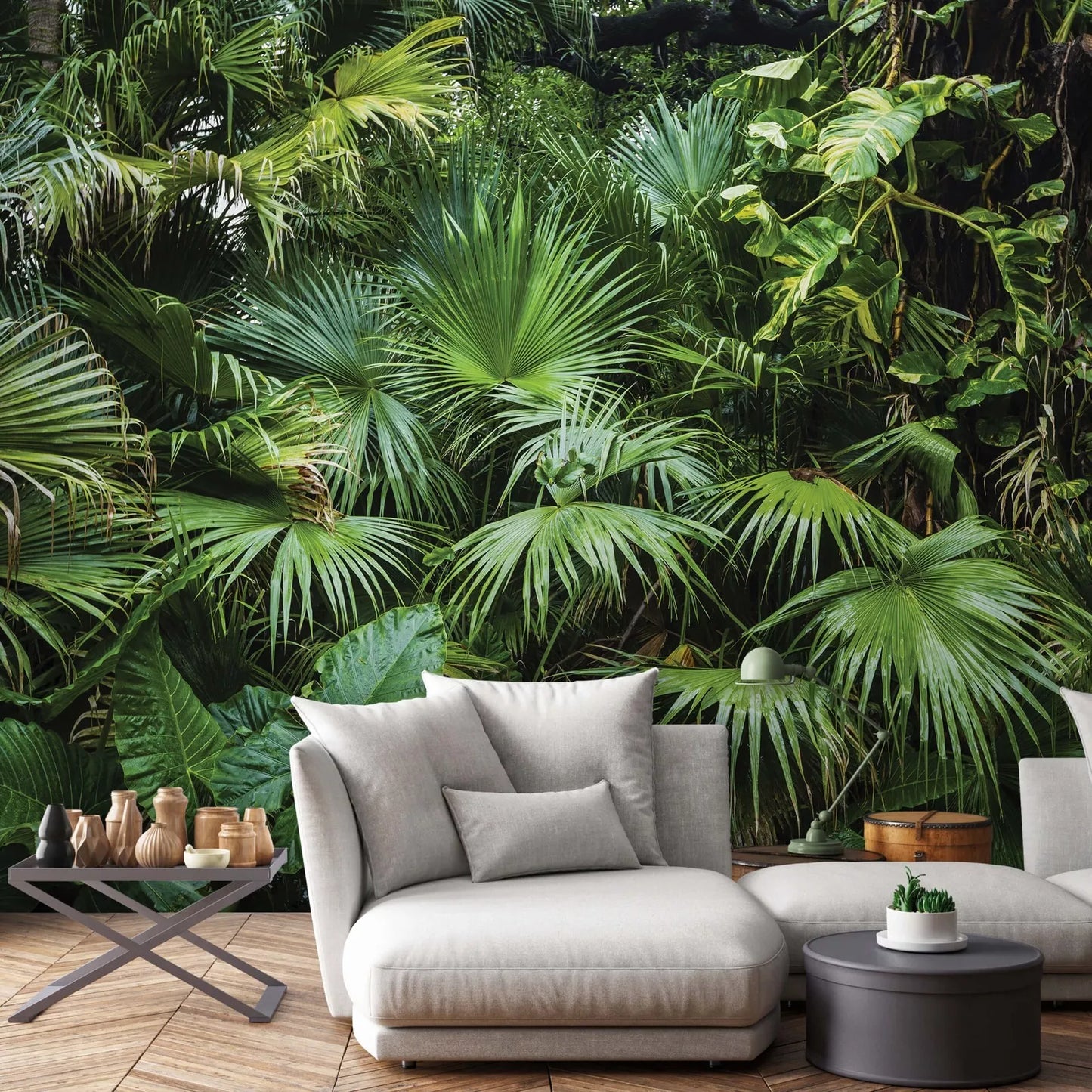 Green Jungle Plants Botanical Non-Woven Photo Wallpaper