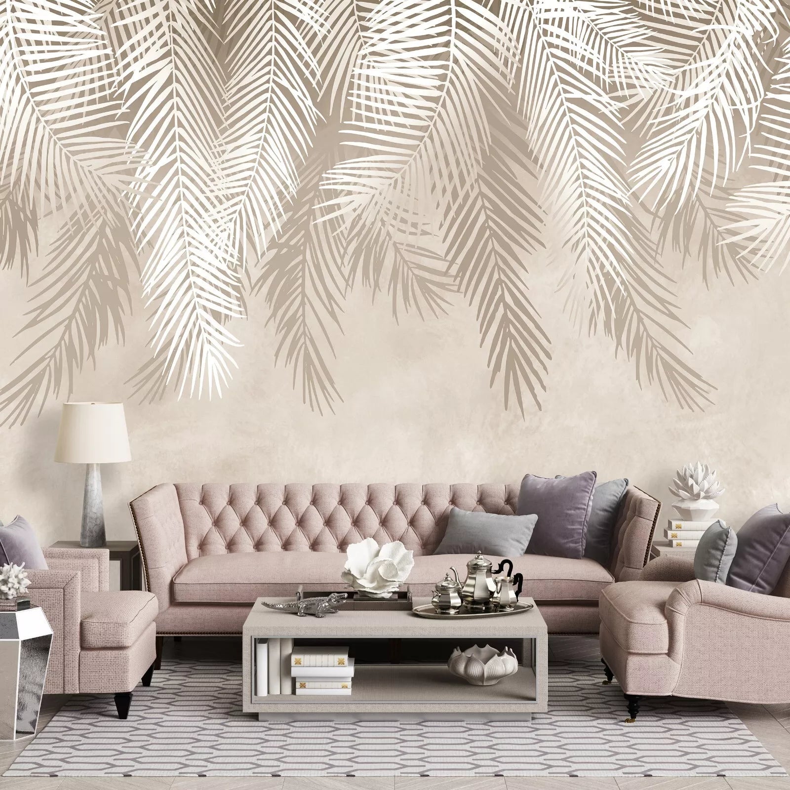 Botanical Design Dinning and Living Room Non-woven Photo Wallpaper