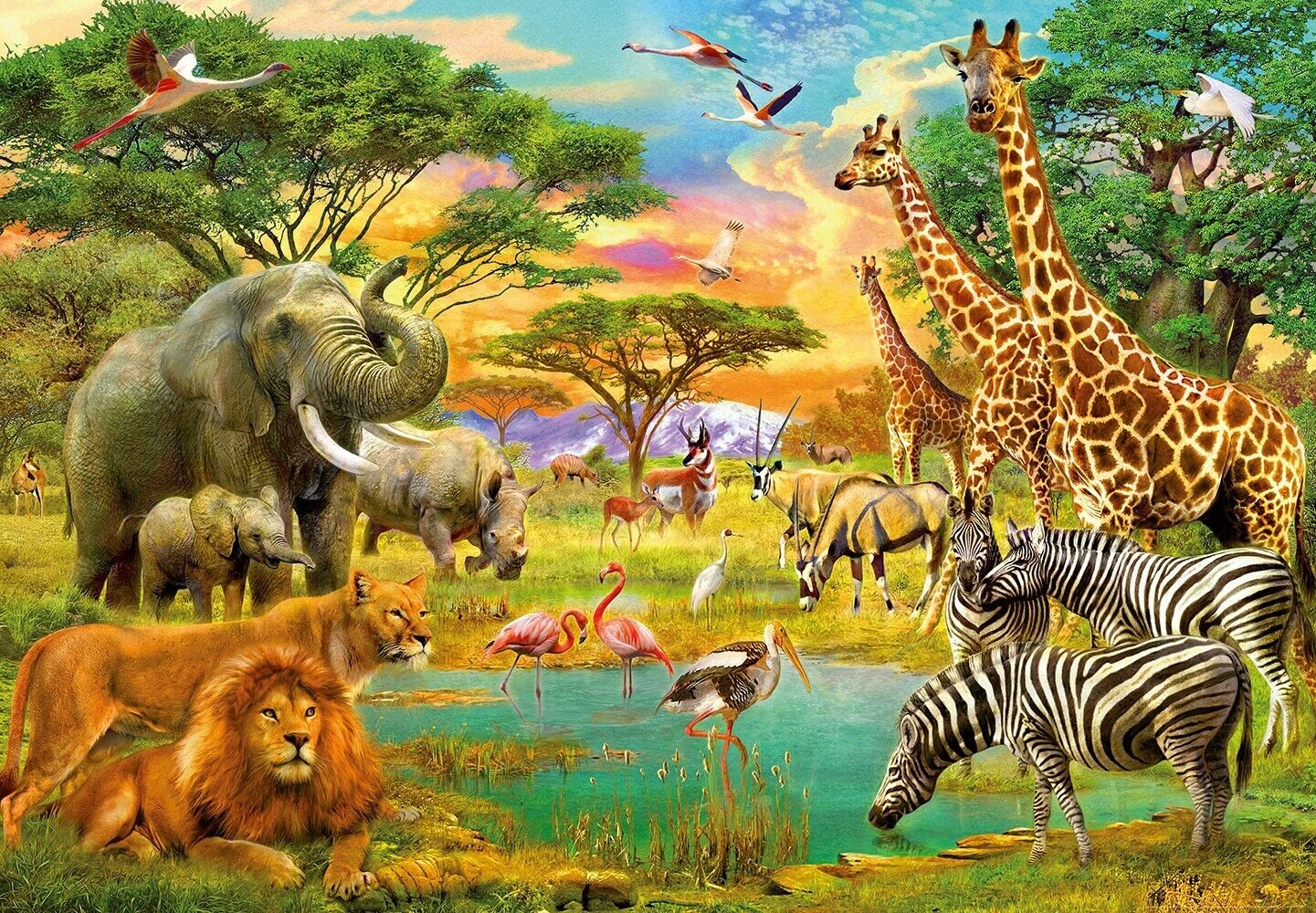 Kids bedroom Safari Africa Wallpaper Mural Idealdecor