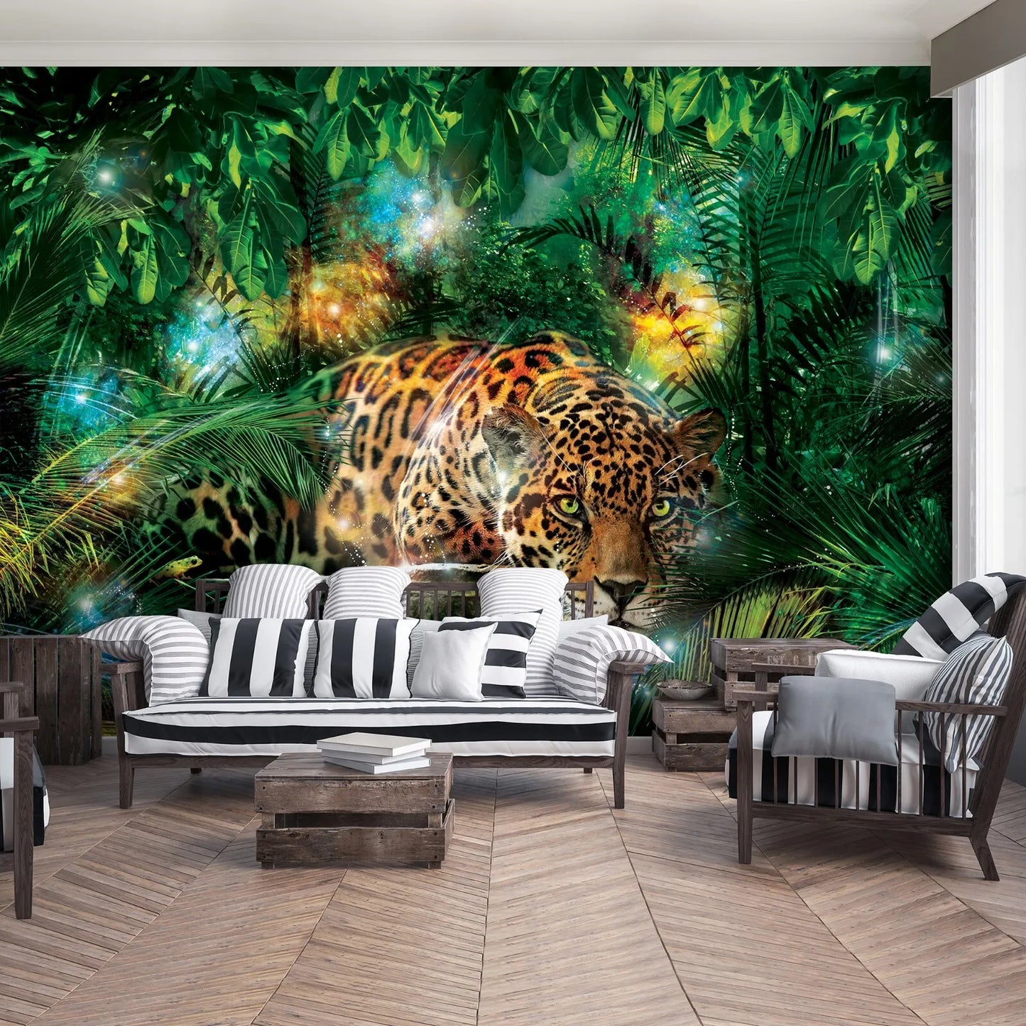 Wild Leopard Cat Non-woven Photo Wallpaper