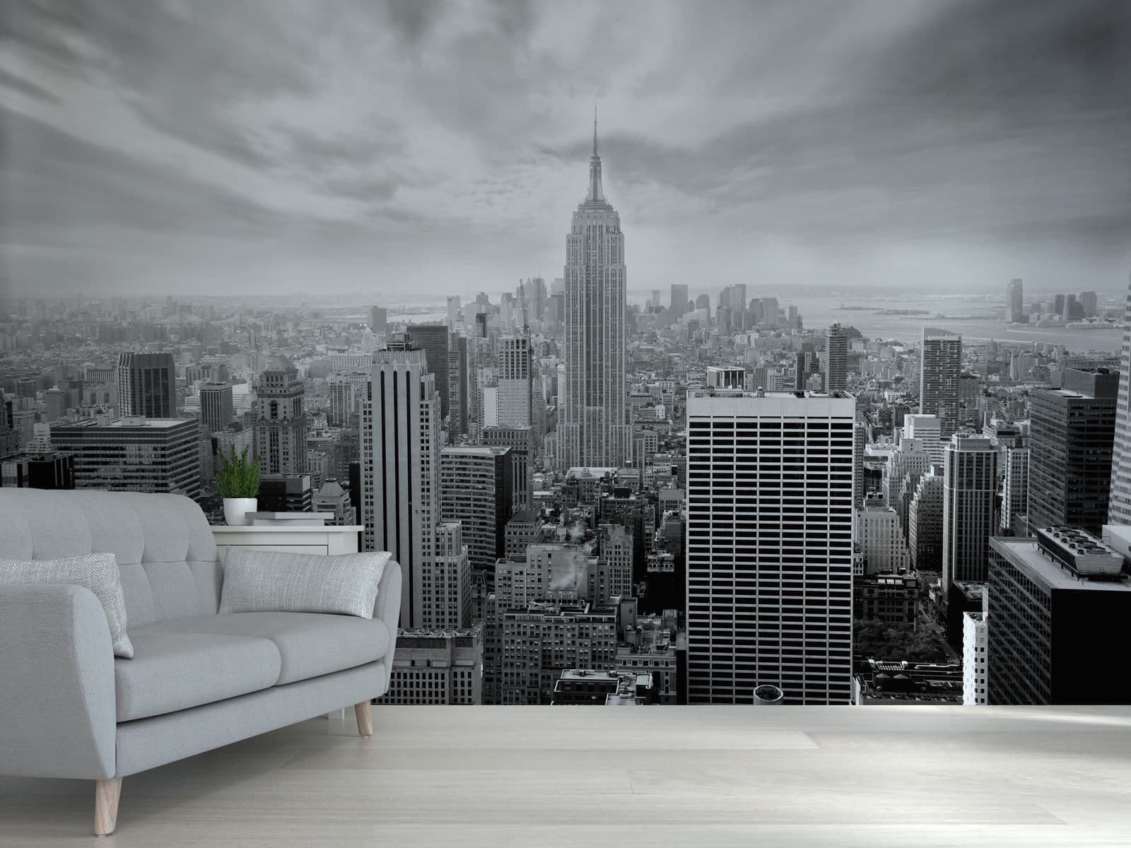Skyline New York Black and White Photo Wallpaper Nice Wall