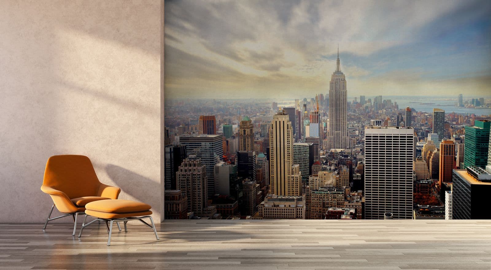 Skyline New York Blue Sky Photo Wallpaper Nice Wall
