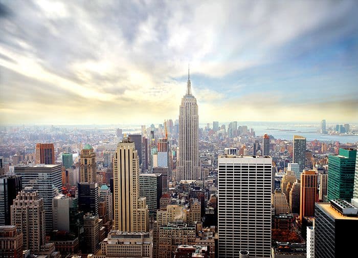 Skyline New York Blue Sky Photo Wallpaper Nice Wall