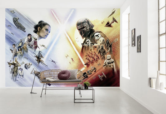 Star Wars EP9 Collage White Photo Wallpaper Star Wars