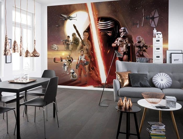 Star Wars characters Collage Red Teen Bedroom Photo Wallpaper Star Wars