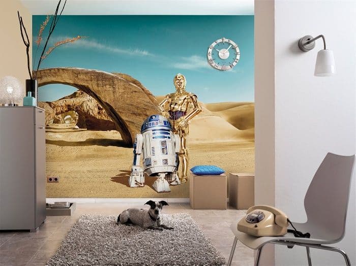 Star Wars Lost Droids R2D2 and C3PO Desert Photo Wallpaper Star Wars