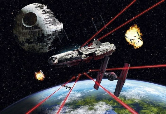 Star Wars Millennium Falcon Fight Photo Wallpaper Star Wars