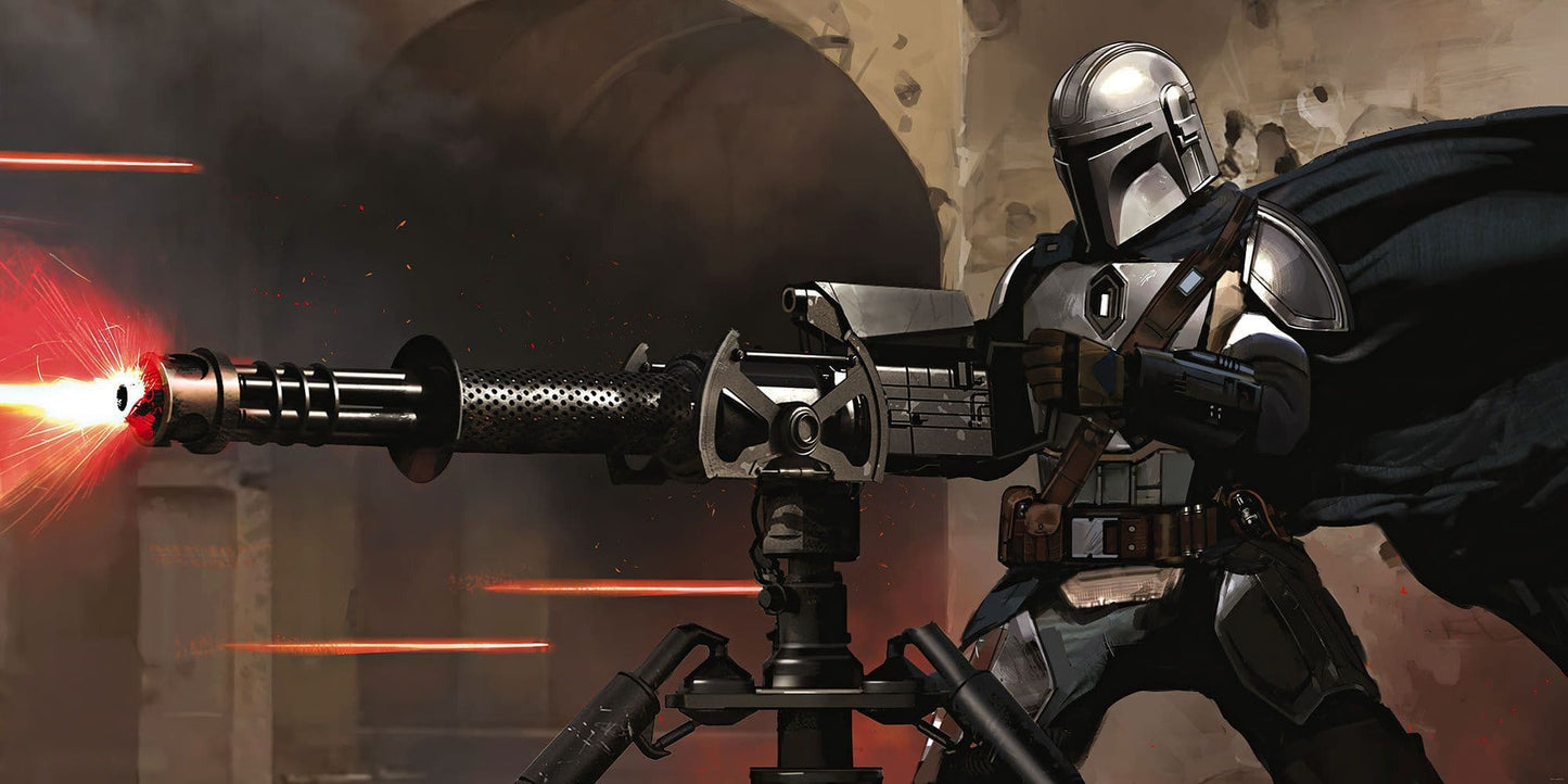 The Mandalorian Blaster King Size Non-Woven Wallpaper Mural Star Wars