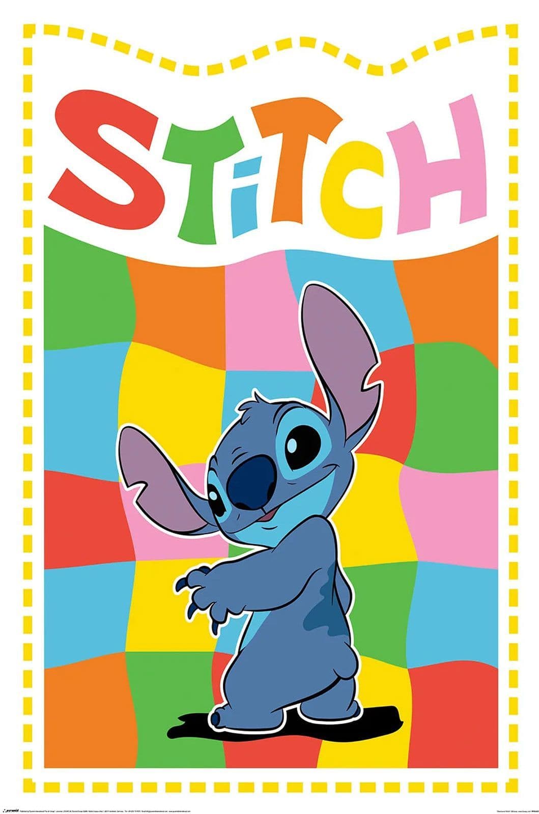 Stitch Chequered Stitch Poster Disney
