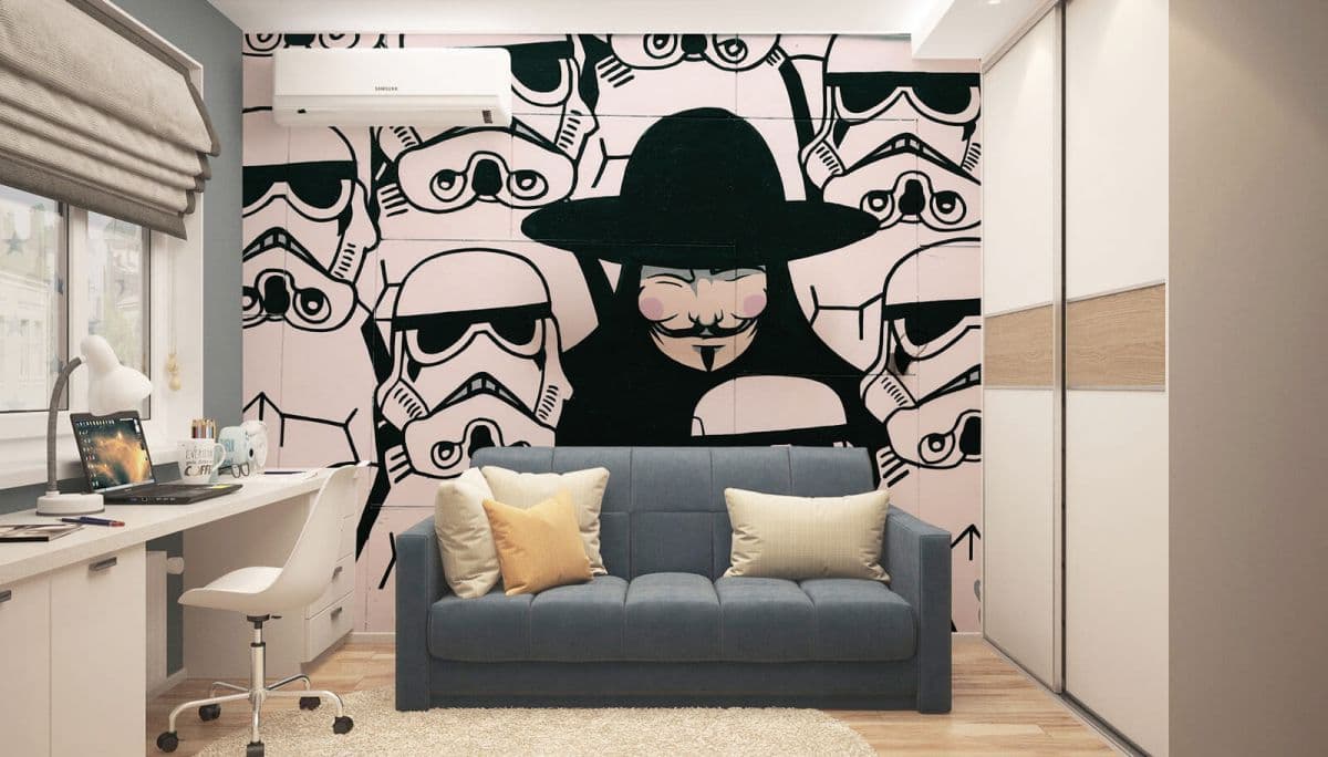 Stormtrooper and Vendetta Art Photo Wallpaper Nice Wall