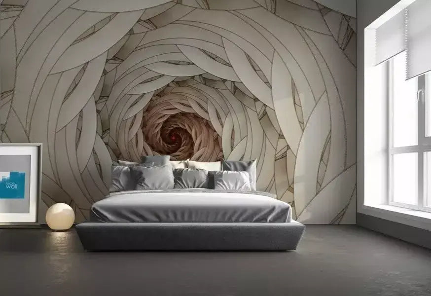 Swirls Abstract Tunnel Red Brozne Beige Photo Wallpaper Nice Wall