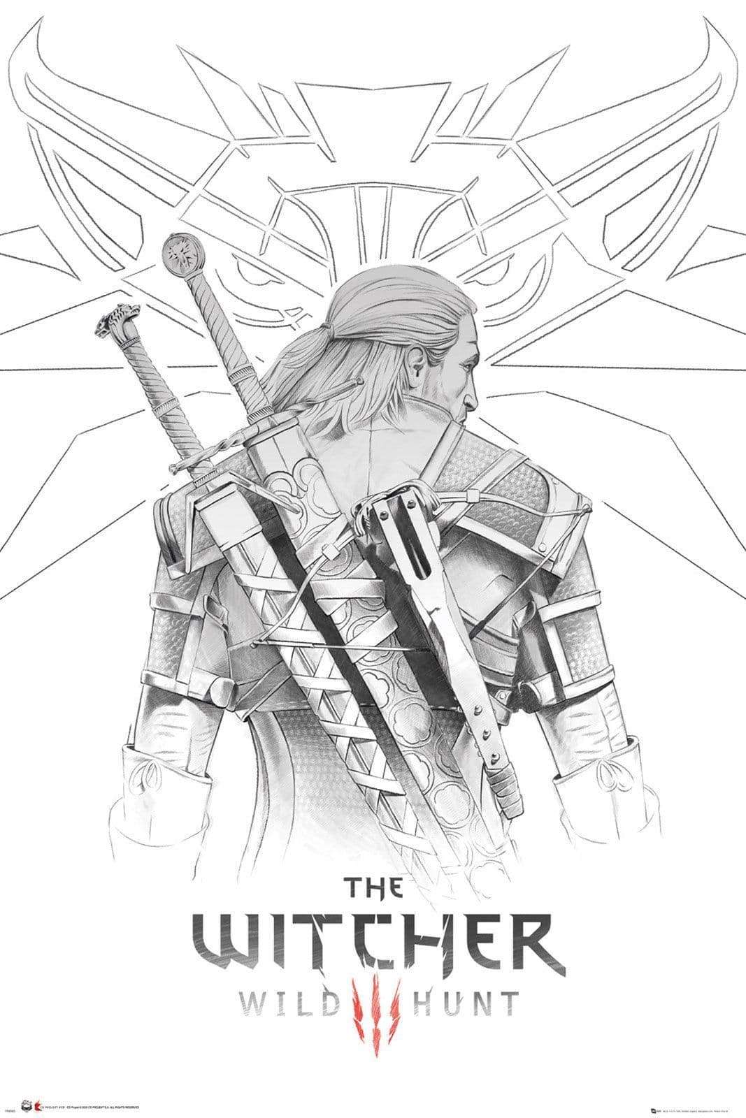 The Witcher Geralt Sketch Poster