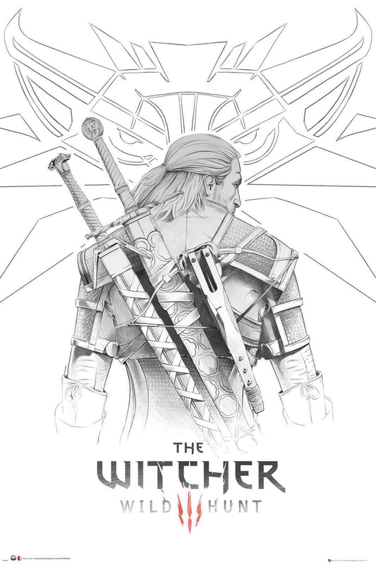 The Witcher Geralt Sketch Poster