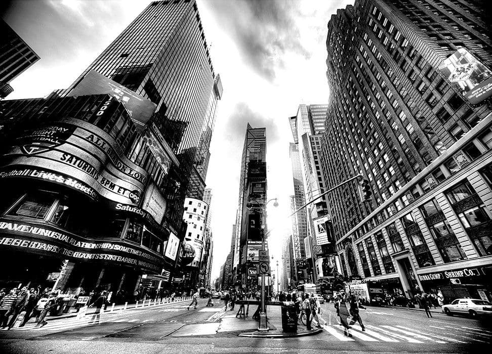 Times Square New York Street Black And White Photo Wallpaper Nice Wall