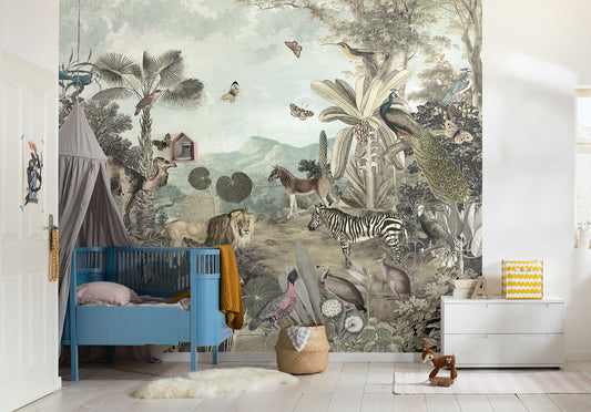 Peace and Harmony Jungle Animals Non-woven photo wallpaper