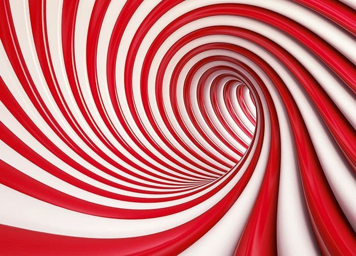 Red Twisted Tunnel  Photo Wallpaper Nice Wall