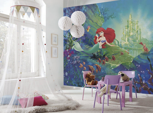 Disney Ariel Mermaid Castle Photo Wallpaper Disney