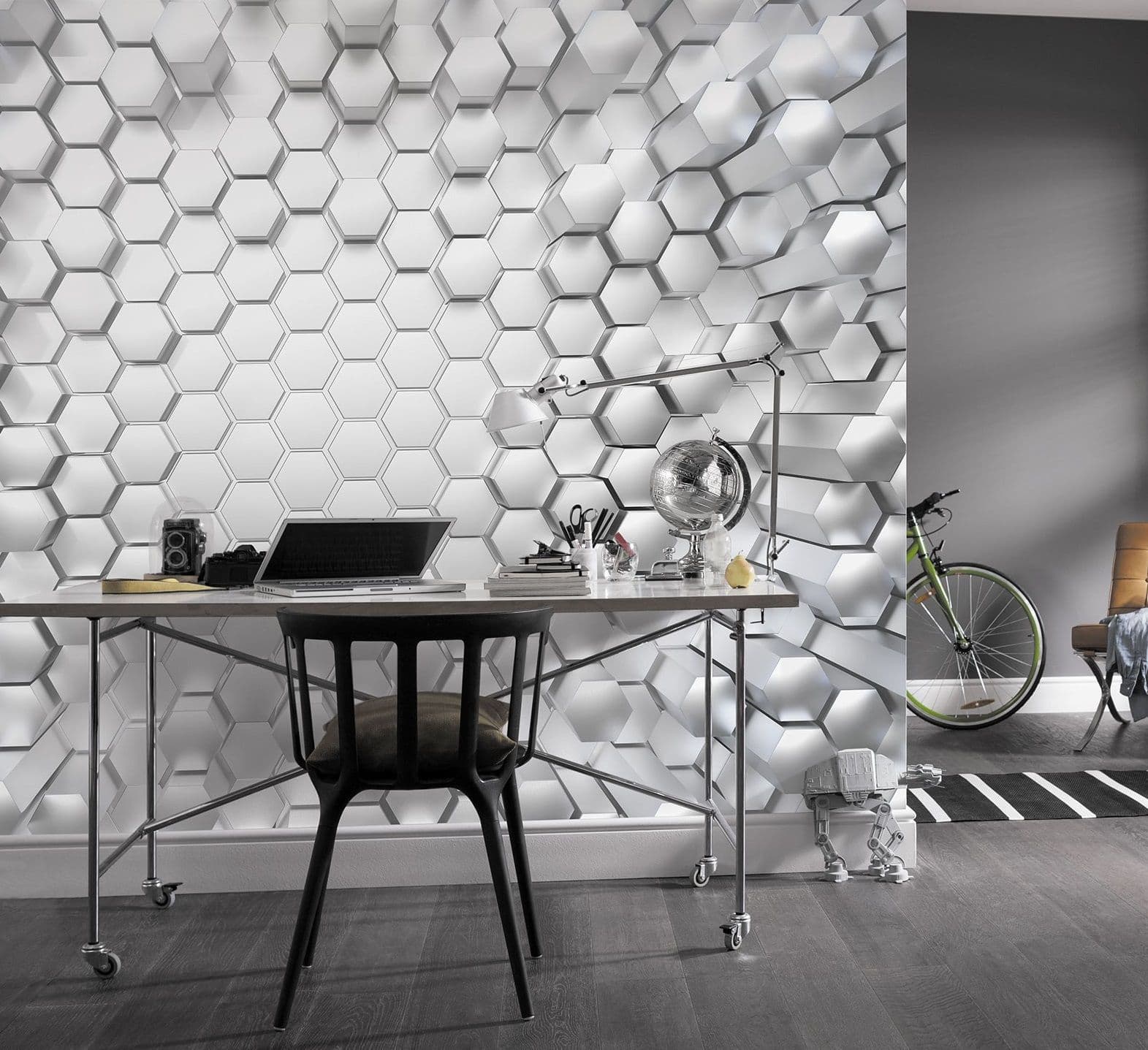 Titanium Honey Plaster Photo Wallpaper