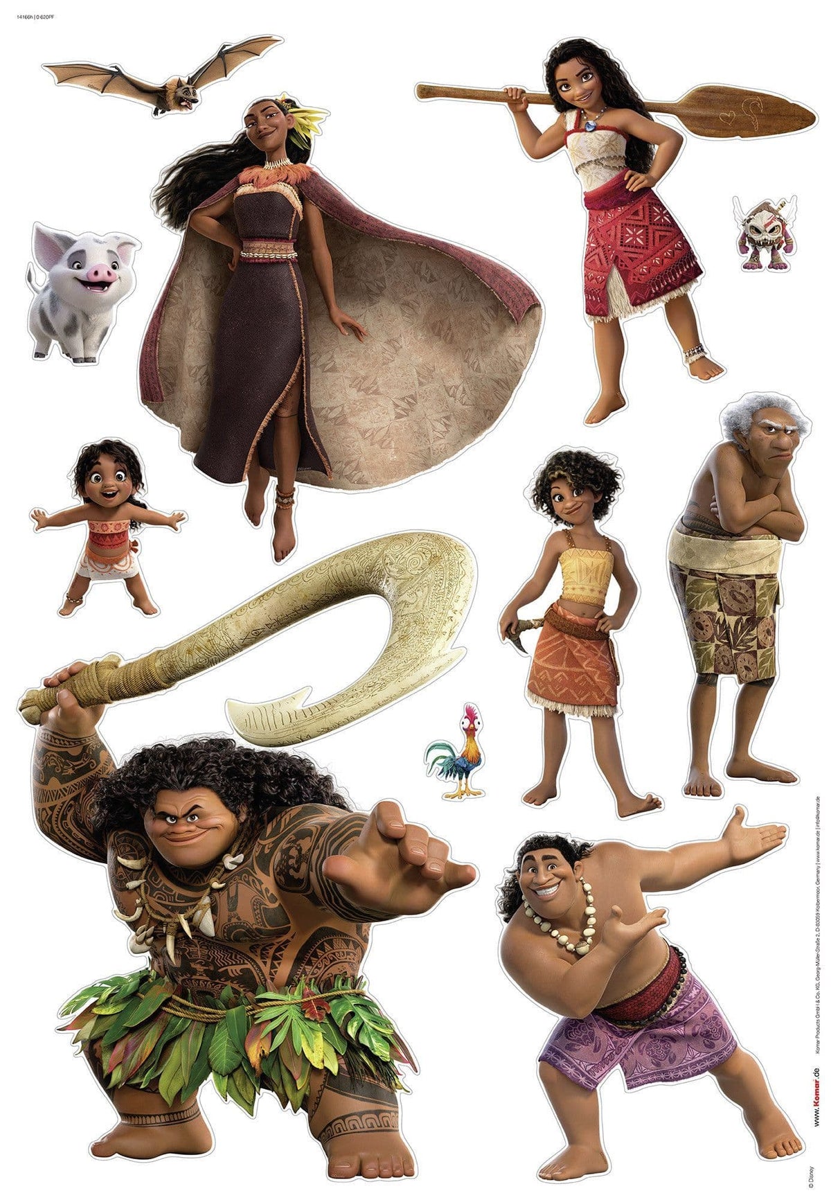 Disney Moana 2 Family Wall Stickers Disney