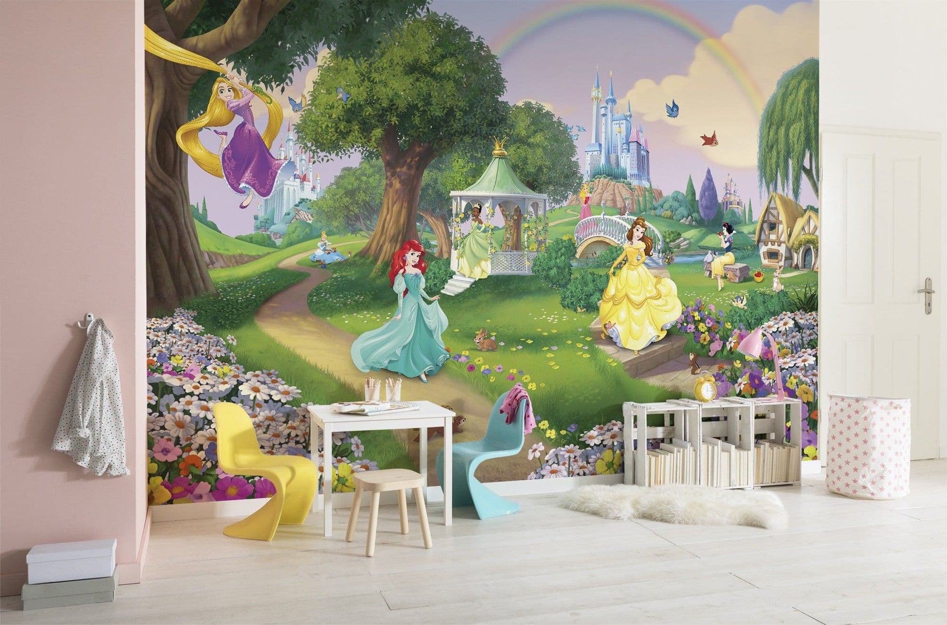 Disney Princesses in the Garden Girl Bedroom Photo Wallpaper Disney