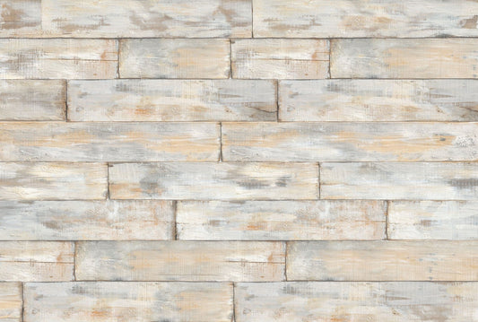 Shabby Chic Vintage Wood Imitation Non-Woven Wall Mural