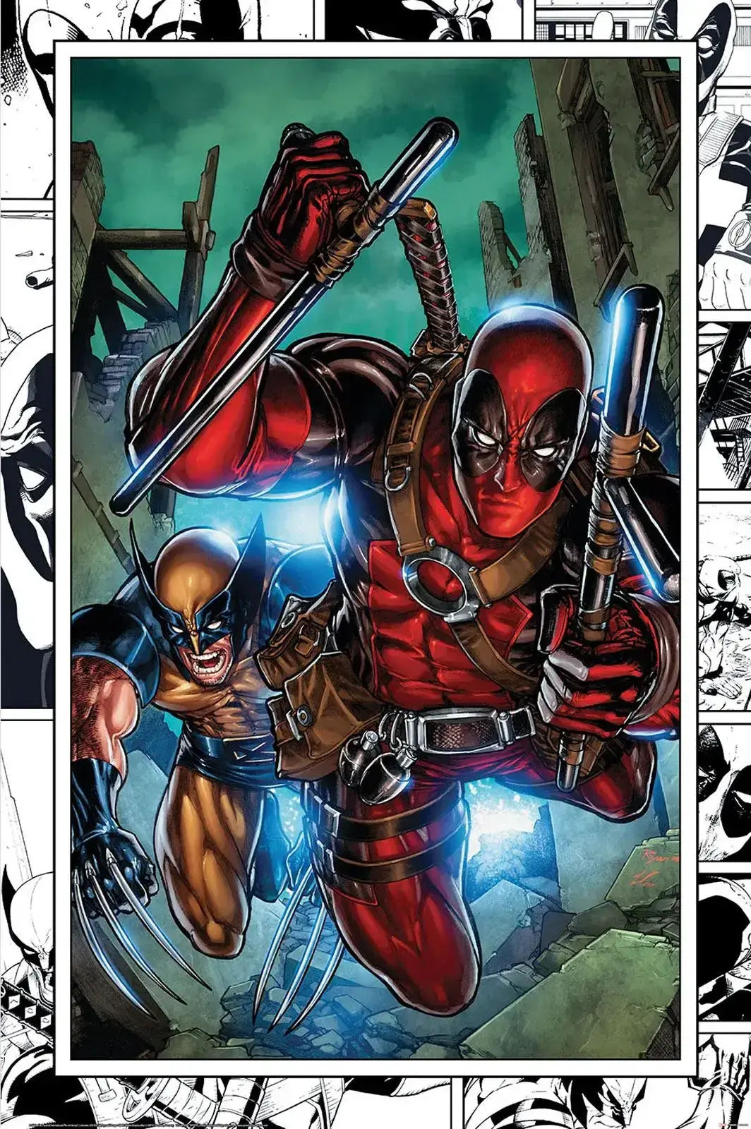Marvel Comics Wolverine and Deadpool Poster Marvel