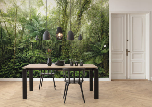 Green Jungle Living Room Non-woven photo wallpaper