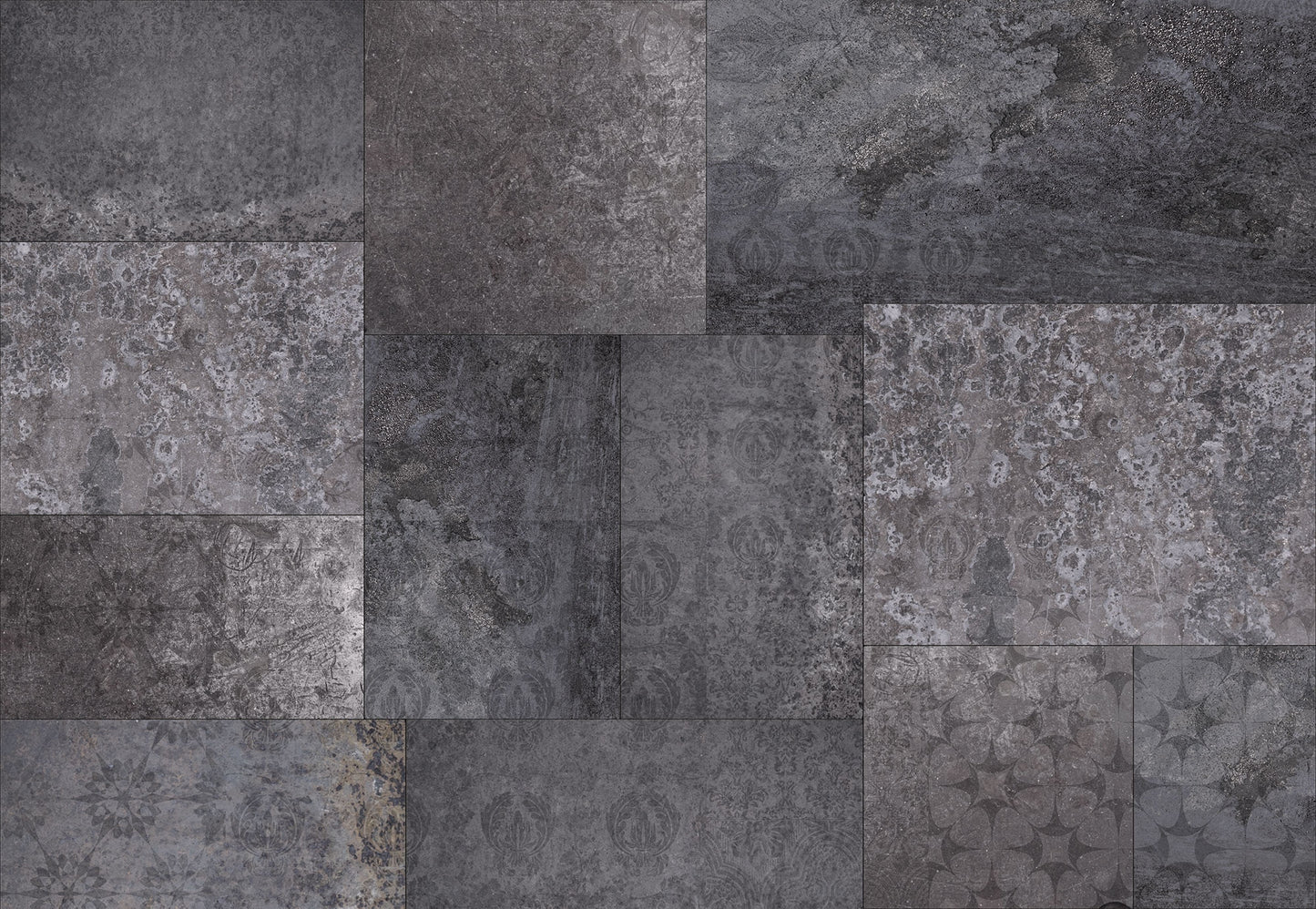 Black Amber Marbled Non-Woven Wall Mural