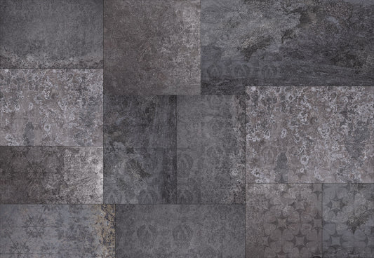 Black Amber Marbled Non-Woven Wall Mural