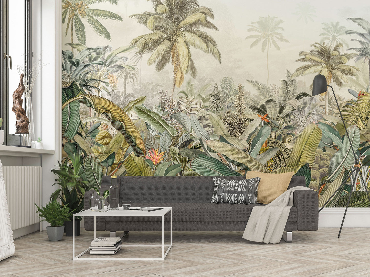 Amazonia Green Botanical Bedroom Non-woven photo wallpaper