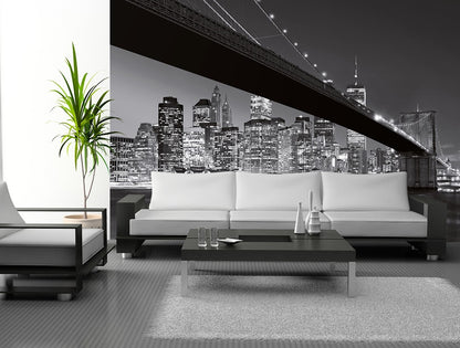 Brooklyn Bridge NY Cityscape Wallpaper Mural  (W x H) 384 cm x 260 cm (151" x 102")