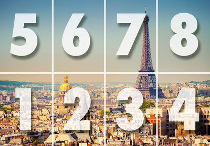 Paris Skyline Eiffel Tower Living Room Non-Woven Wallpaper Mural 366 cm x 254 cm (141" x 100")
