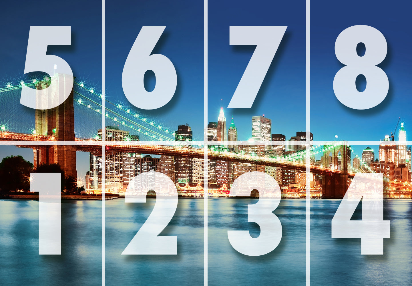 New York East River Non-Woven Wallpaper Mural 366 cm x 254 cm (141" x 100")