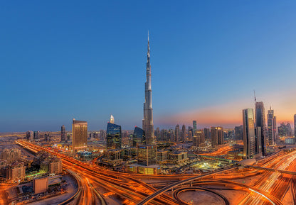 Burj Khalifah City of Dubai Giant Non-Woven Wallpaper Mural 366 cm x 254 cm (141" x 100")