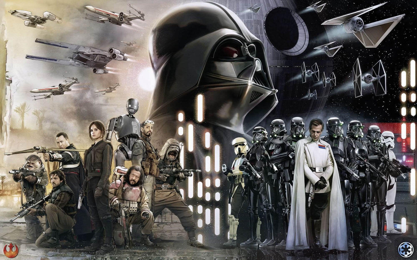 Star Wars Collage All Characters Movie Non-Woven Wall Mural 400 cm x 250 cm | 157" x 98"