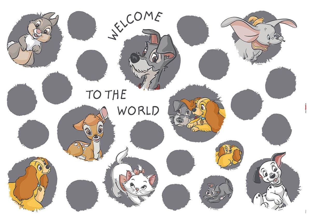 Disney characters Bambi Dumbo Lady Marie Dalmatians Wall Stickers Disney