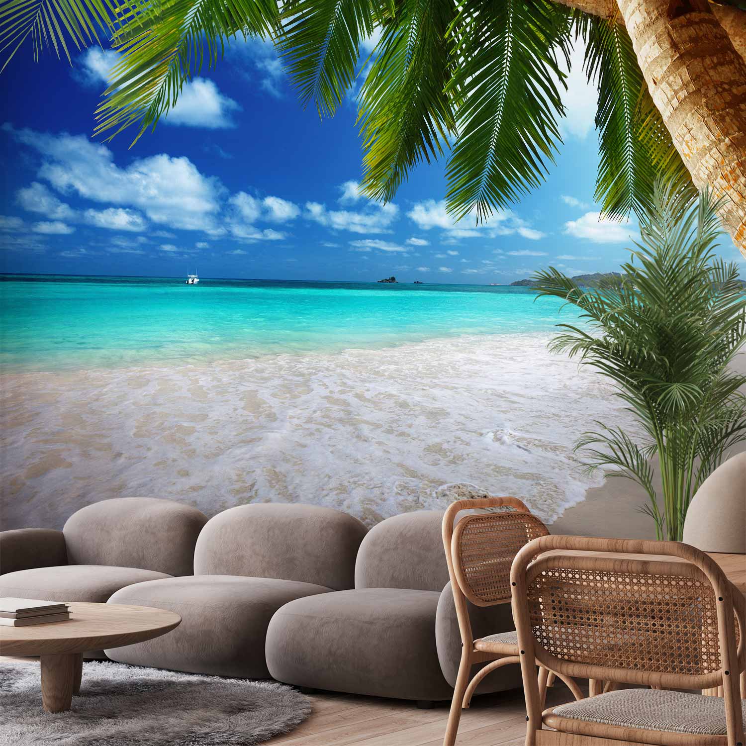 Tropical Island Paradise Bedroom Non-woven Photo Wallpaper 101103-3