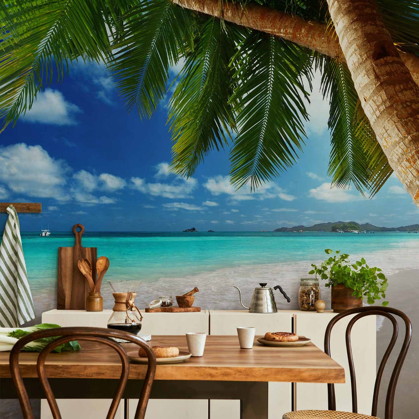 Tropical Island Paradise Bedroom Non-woven Photo Wallpaper 101103-3