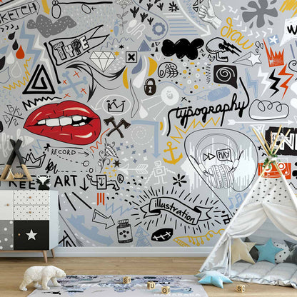 Stream of thought Modern Graffiti Non-woven Photo Wallpaper 10110901-18