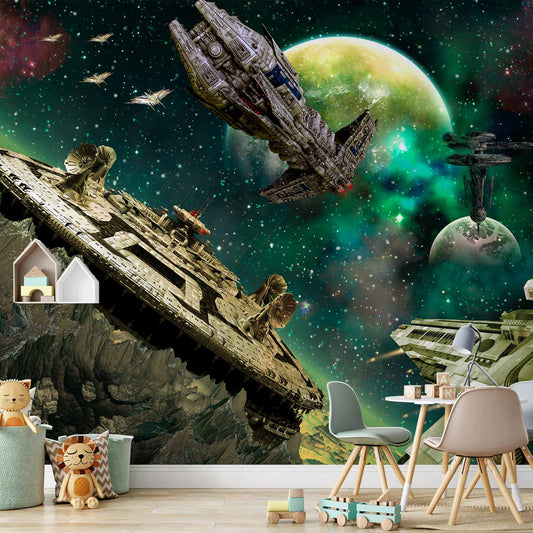 Space Battle Kids Bedroom Non-woven Photo Wallpaper 10110902-5