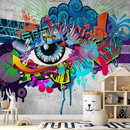 Graffiti Eye Non-woven Photo Wallpaper 10110905-10