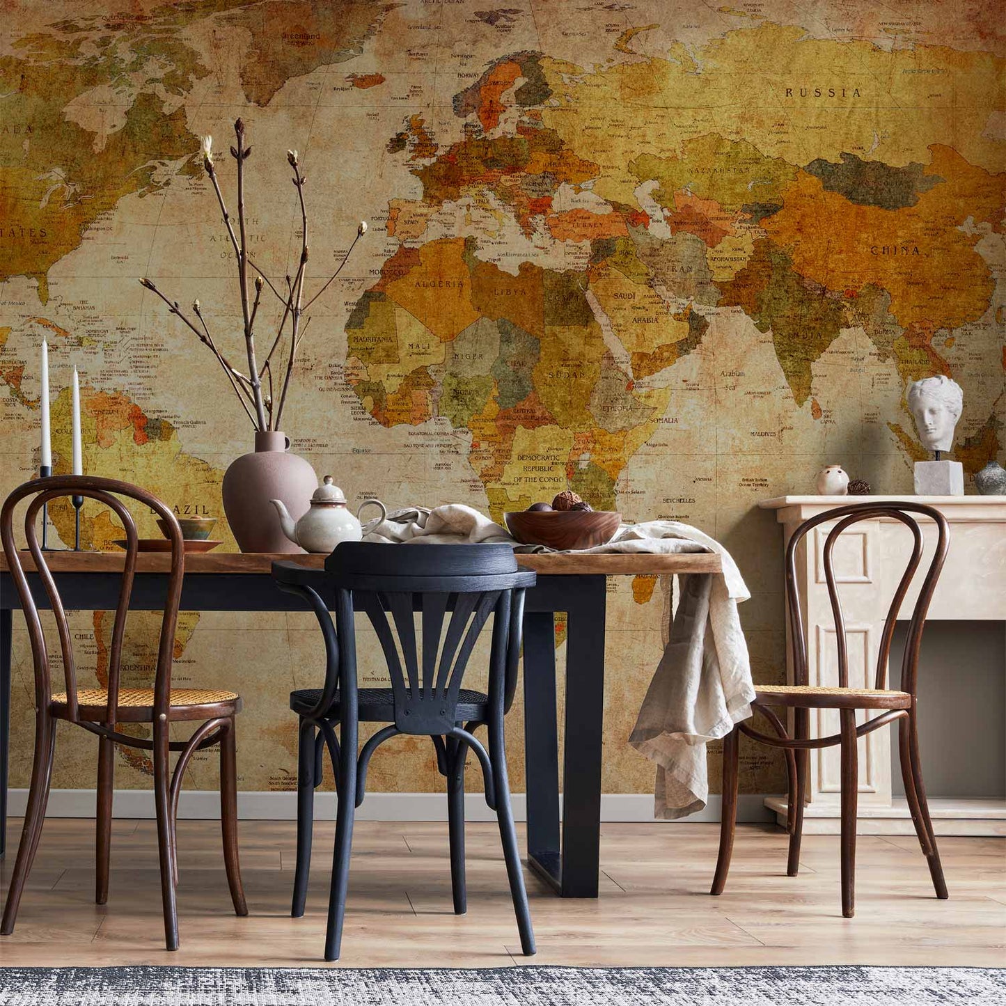 Ancient Map of The World Non-woven Photo Wallpaper 101110-1