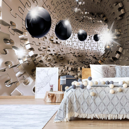 Abstract Geometric Figures 3D Tunnel 3D & Abstract Non-woven Photo Wallpaper (W x H) 368 cm x 254 cm (144" x 100")