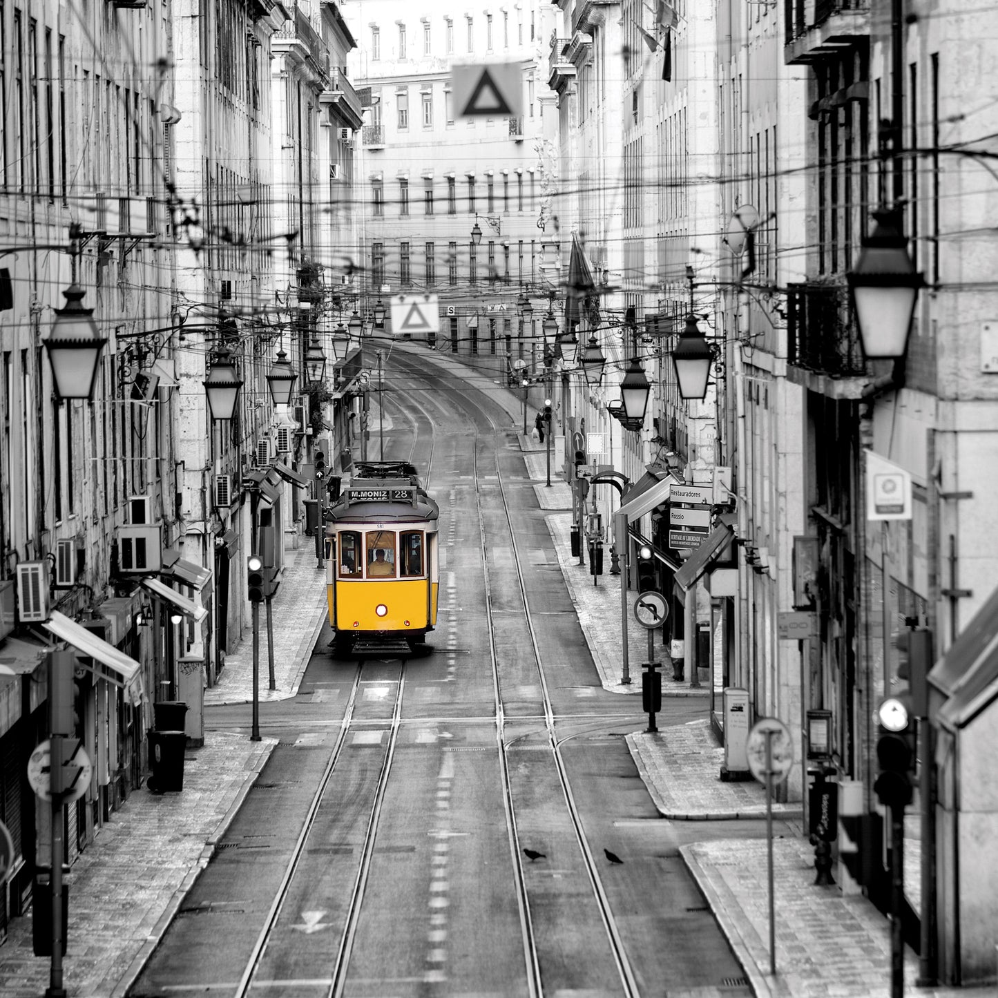 Lisbon Portugal Hilly City Grey Architecture Non-woven Photo Wallpaper (W x H) 368 cm x 254 cm (144" x 100")