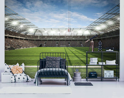 Football Stadium Kids Room Sport Non-woven Photo Wallpaper Size Selection