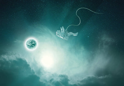 Space Walk Teen Cosmos Astronomy Non-woven Photo Wallpaper (W x H) 312 cm x 219 cm (123" x 86")