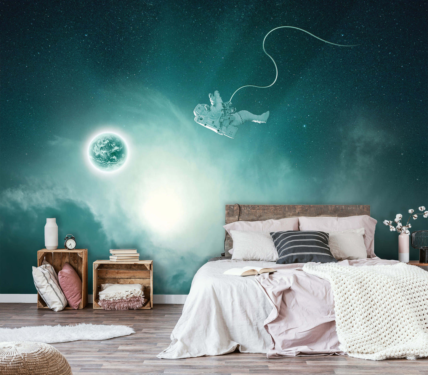 Cosmic Space Walk Teen Cosmos Astronomy Non-woven Photo Wallpaper (W x H) 312 cm x 219 cm (123" x 86")