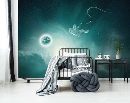 Space Walk Teen Cosmos Astronomy Non-woven Photo Wallpaper (W x H) 312 cm x 219 cm (123" x 86")