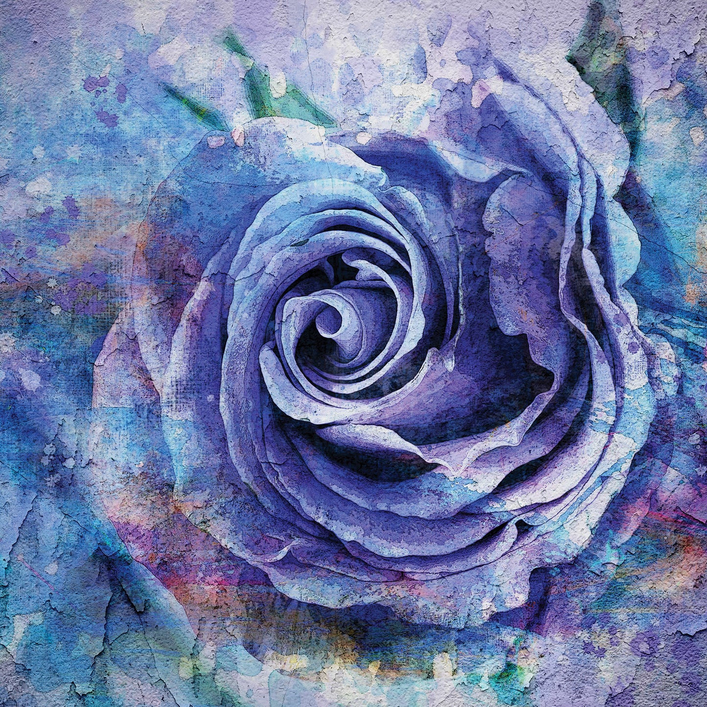 Purple Floral Abstract Floral Non-woven Photo Wallpaper (W x H) 312 cm x 219 cm (123" x 86")